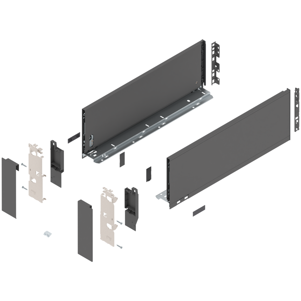 LEGRABOX pure Set, endüstriyel ambalaj, İç çekmece Sistem yüksekliği (yer ihtiyacı) C (193,0 mm), Çekmece yanı 