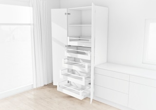 TANDEMBOX antaro SPACE TOWER complete set 4 inner pull-outs + 1 inner drawer + 6 hinges NL = 500 mm, 65 kg, Double door