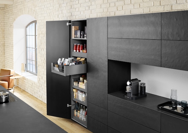 LEGRABOX pure SPACE TOWER complete set 4 inner pull-outs + 1 inner drawer NL = 500 mm, 40 kg, single door