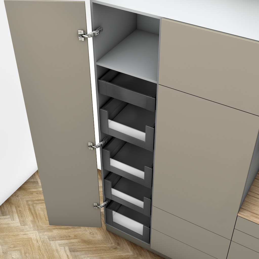 MERIVOBOX Ομαδική συσκευασία SPACE TOWER 4 εσωτερικά συρτάρια + 1 εσωτερικό συρτάρι NL = 500 mm, 40 kg, 