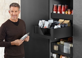 LEGRABOX pure SPACE TOWER complete set 4 inner pull-outs + 1 inner drawer NL = 500 mm, 70 kg, double door