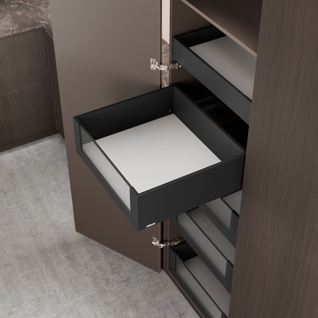 LEGRABOX pure SPACE TOWER complete set 4 inner pull-outs + 1 inner drawer NL = 500 mm, 70 kg, double door
