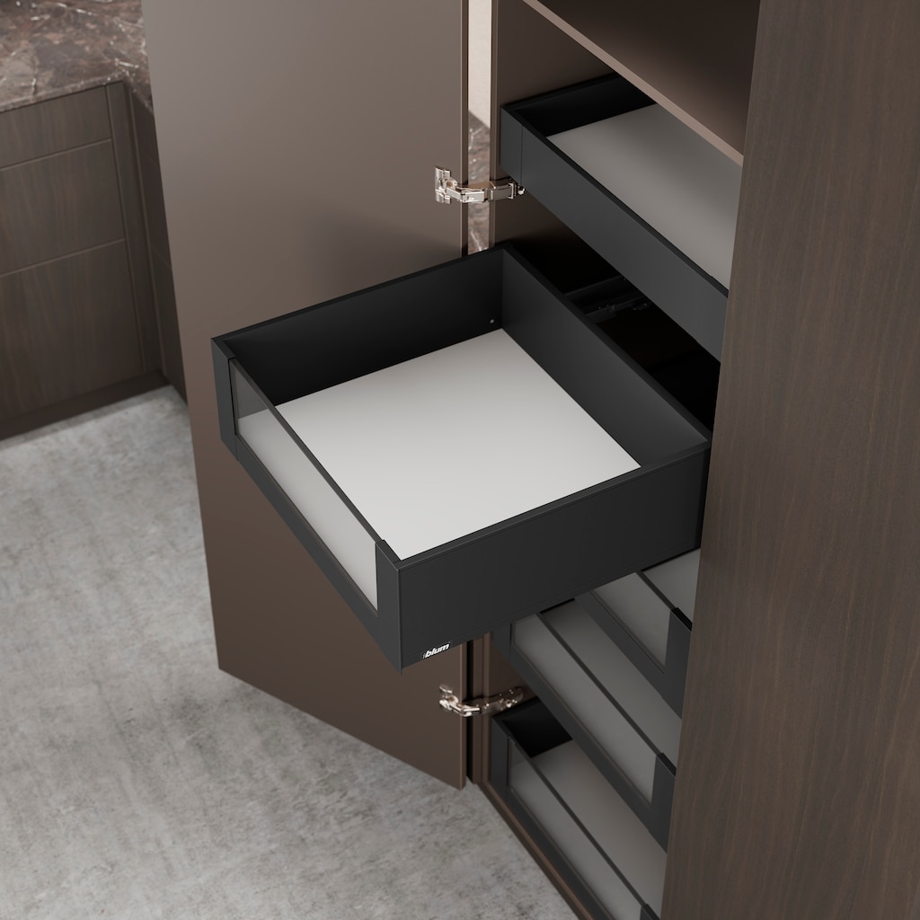 LEGRABOX pure SPACE TOWER set 4 inner pull-outs + 1 inner drawer NL = 500 mm, 40 kg, single door