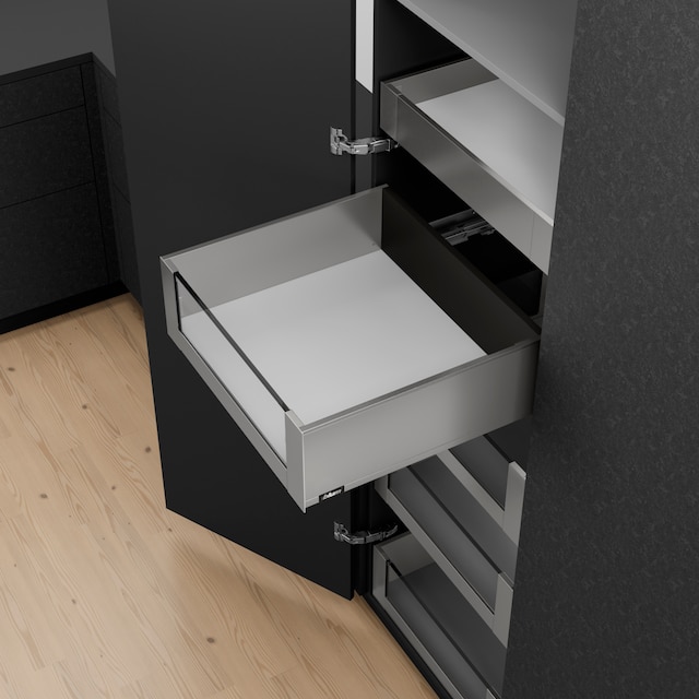LEGRABOX pure SPACE TOWER complete set 4 inner pull-outs + 1 inner drawer NL = 500 mm, 40 kg, double door