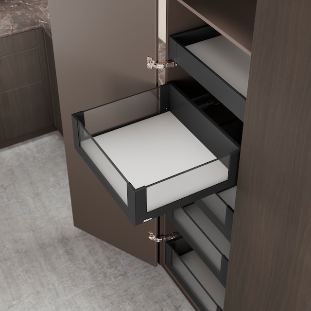 LEGRABOX free SPACE TOWER complete set 4 inner pull-outs + 1 inner drawer NL = 550 mm, 70 kg, double door