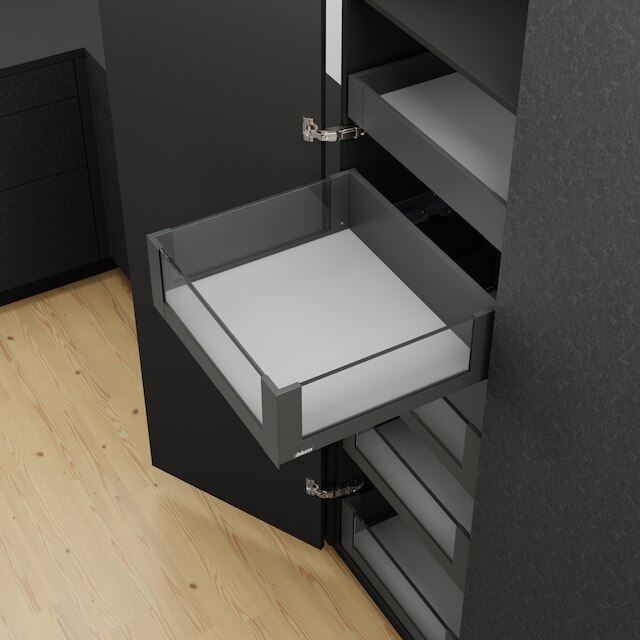 LEGRABOX free SPACE TOWER complete set 4 inner pull-outs + 1 inner drawer NL = 500 mm, 70 kg, double door