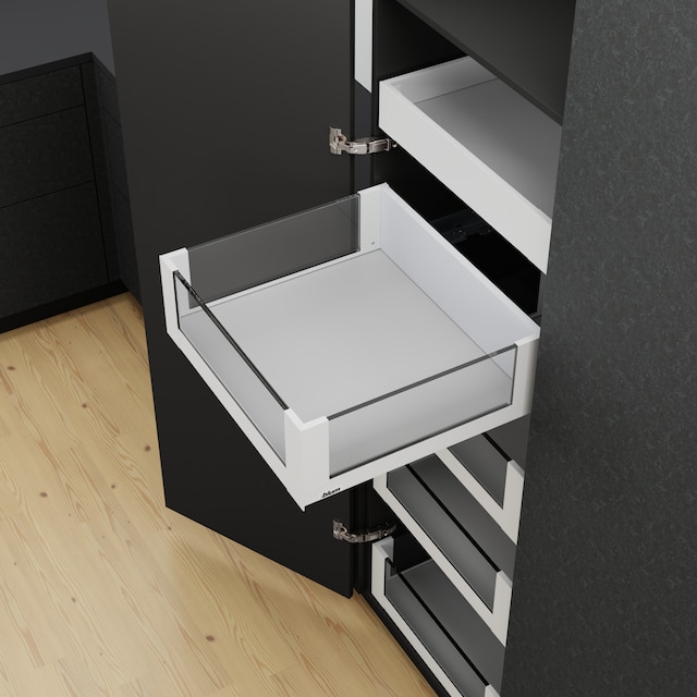 LEGRABOX free SPACE TOWER complete set 4 inner pull-outs + 1 inner drawer NL = 550 mm, 70 kg, double door