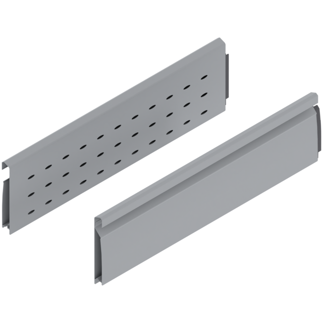 TANDEMBOX BOXSIDE D NL 500 mm RAL 9006 white aluminium left/right