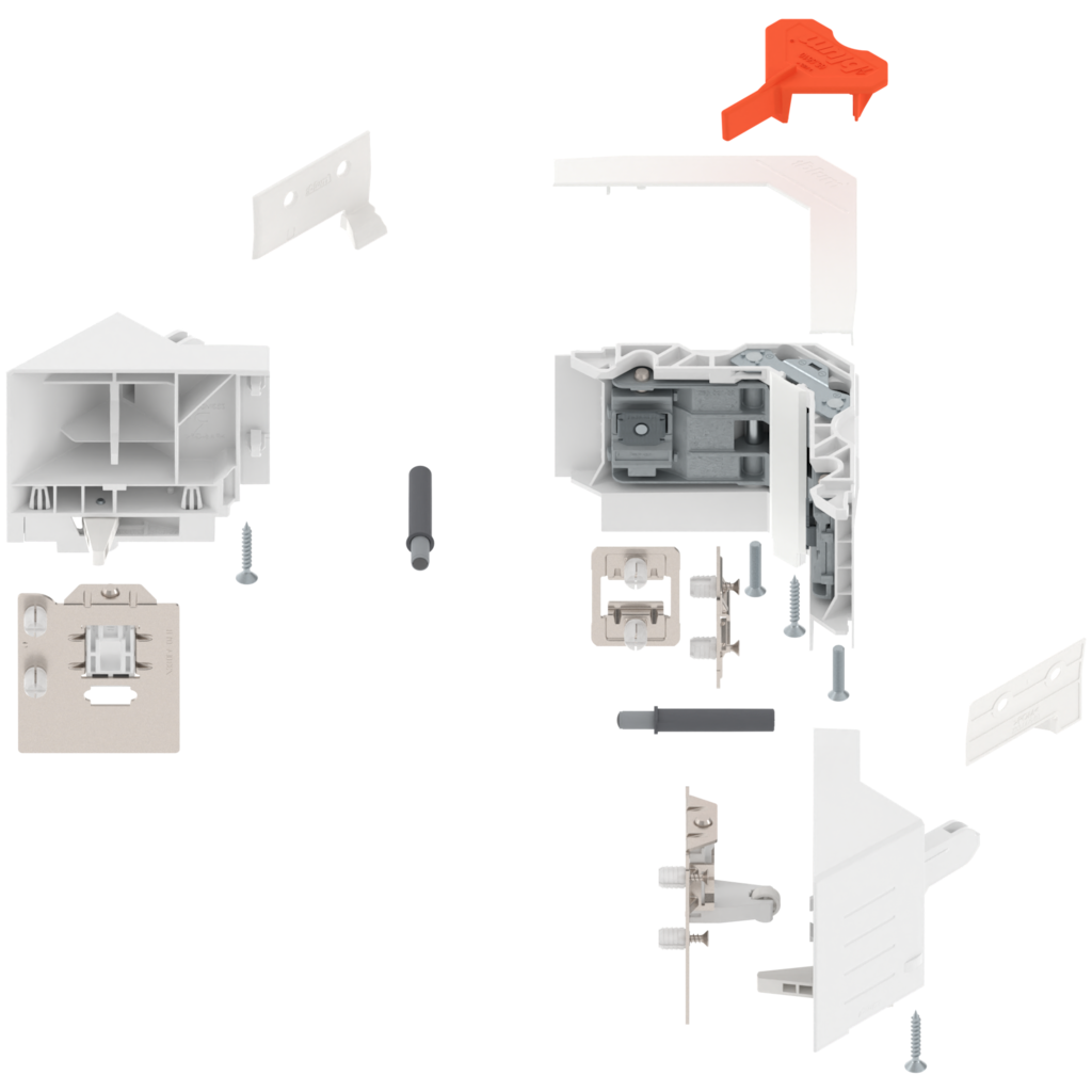 SPACE CORNER SYNCROMOTION suitable for system height 