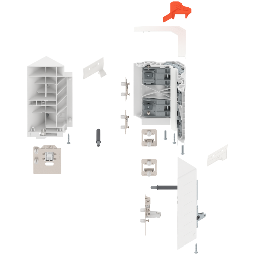 SPACE CORNER SYNCROMOTION suitable for system height 