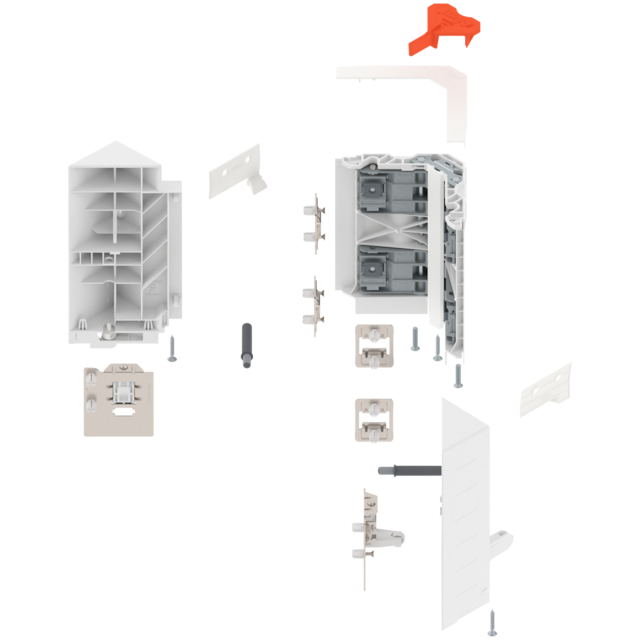 SPACE CORNER SYNCROMOTION Suitable for system height D