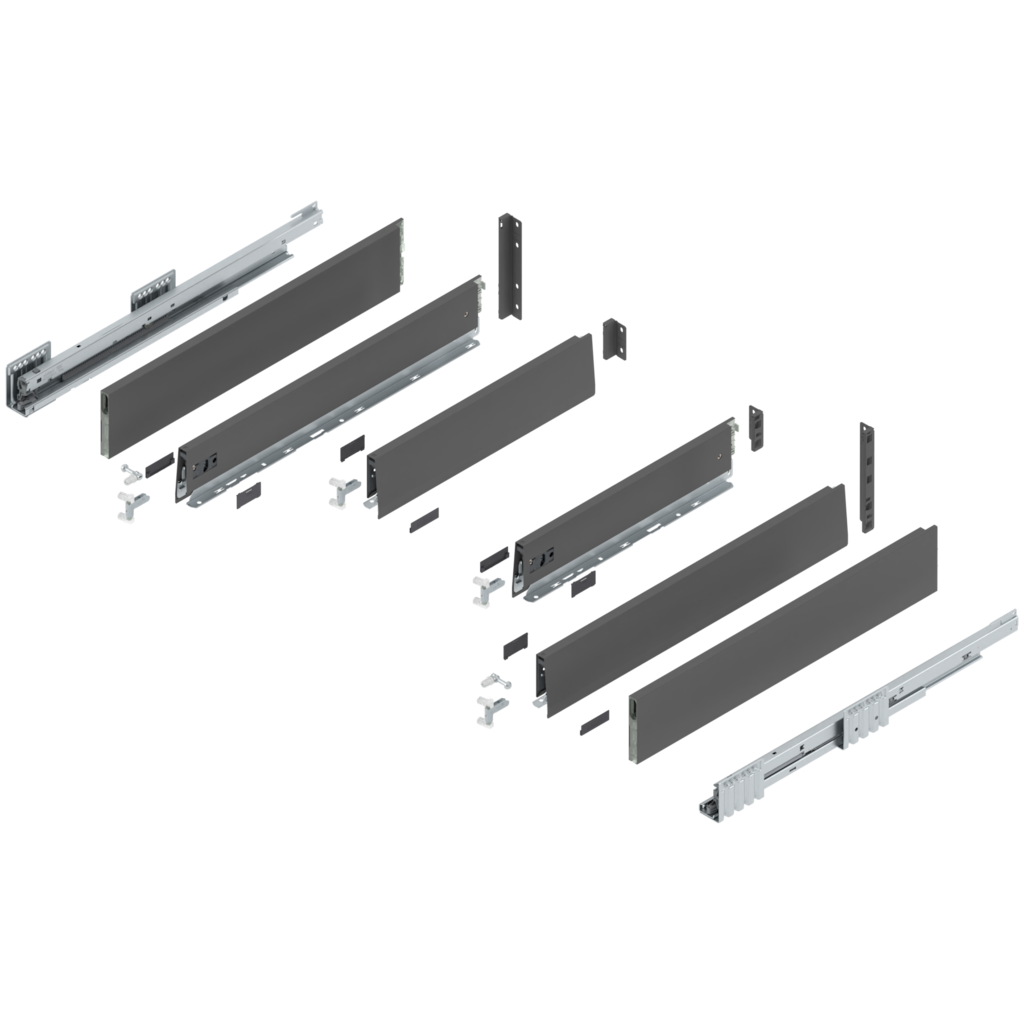 MERIVOBOX complete set, sink drawer height E (209.0 mm), BOXCAP
