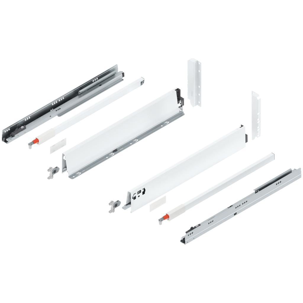 TANDEMBOX complete set, drawer height D (224.0 mm), design A, single gallery