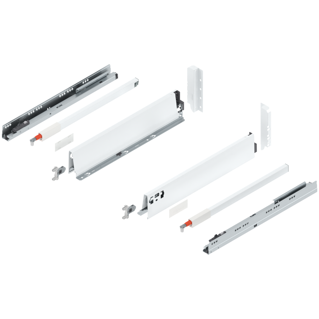 TANDEMBOX complete set, drawer height C (192.0 mm), design A, single gallery