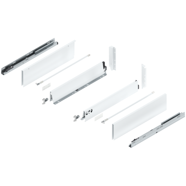 TANDEMBOX complete set, drawer height M (96.5 mm), design A, BOXSIDE