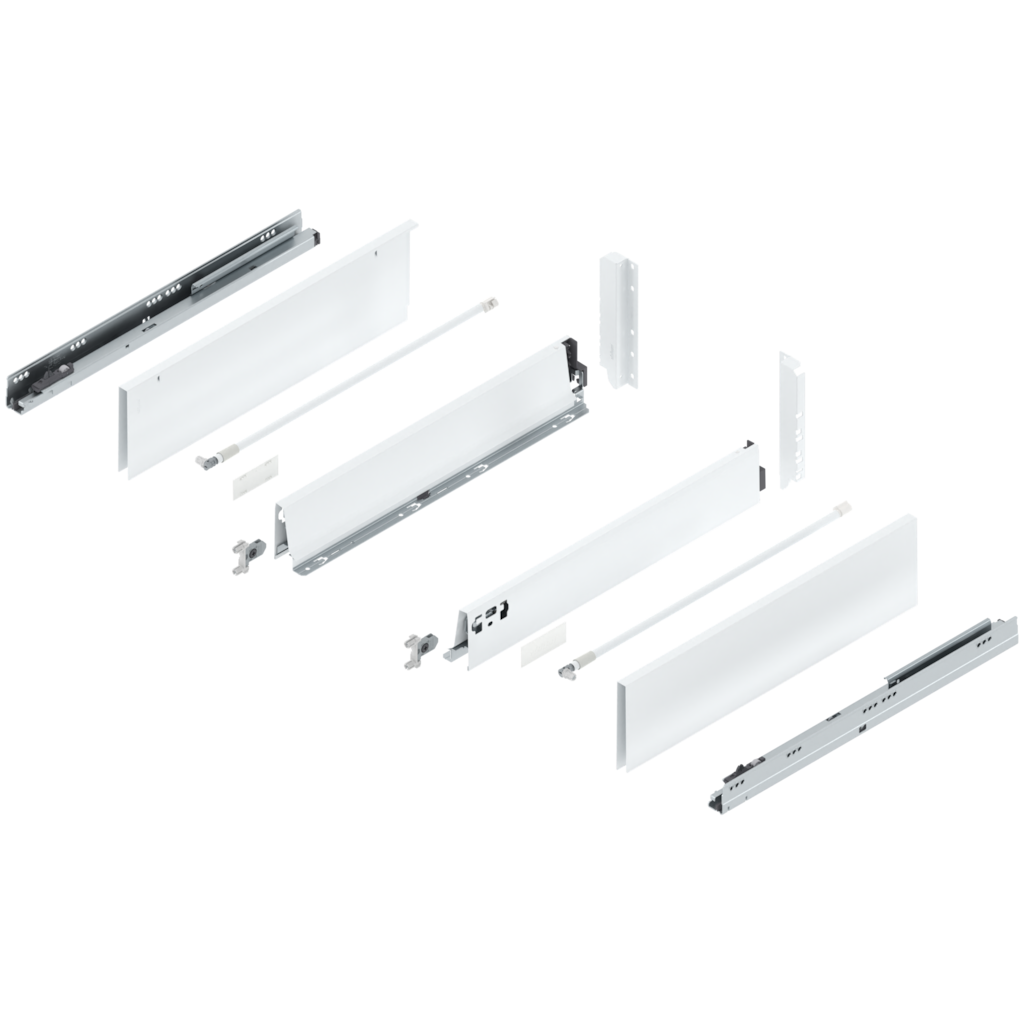 TANDEMBOX complete set, drawer height M (96.5 mm), design A, BOXSIDE
