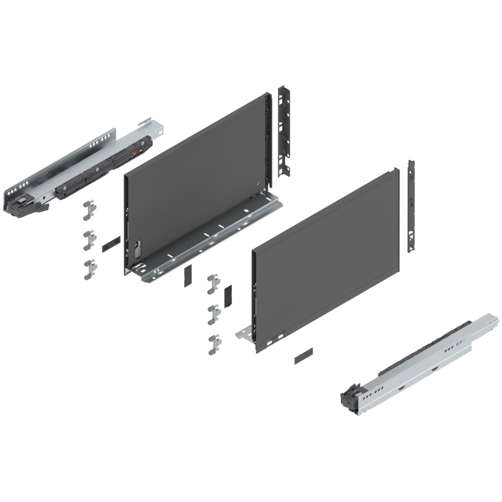 LEGRABOX pure complete set, drawer height F (257.0 mm)