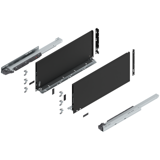 LEGRABOX pure Complete set Drawer height F (257.0 mm)