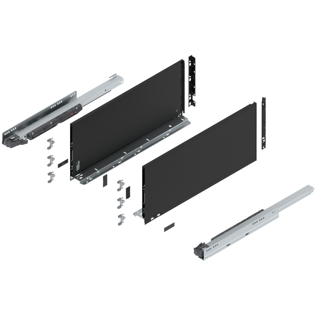 LEGRABOX pure Complete set Drawer height F (257.0 mm)