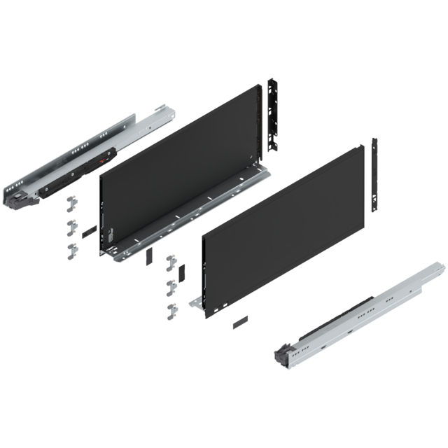 LEGRABOX pure Complete set Drawer height F (257.0 mm)