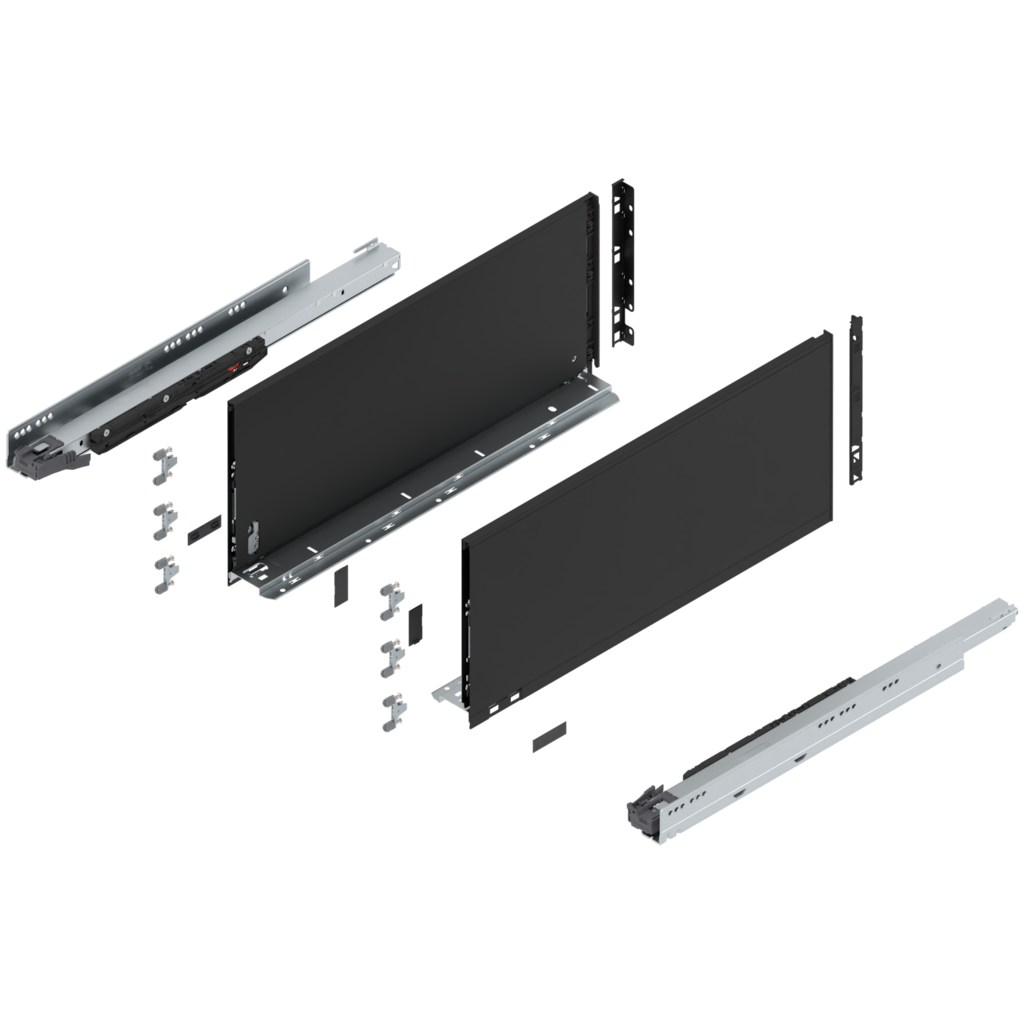 LEGRABOX pure Complete set Drawer height F (257.0 mm)