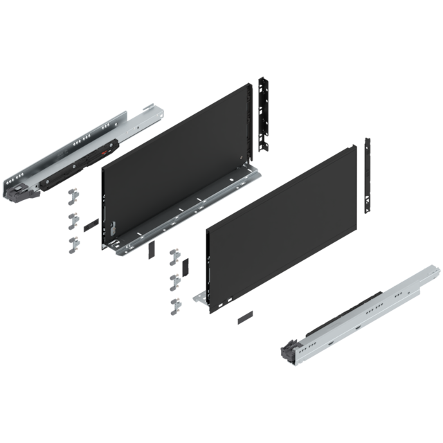LEGRABOX pure Complete set Drawer height F (257.0 mm)