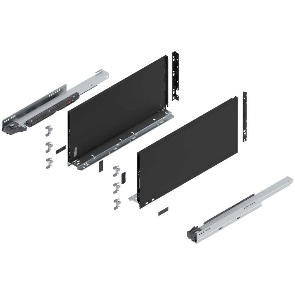 LEGRABOX pure Complete set Drawer height F (257.0 mm)