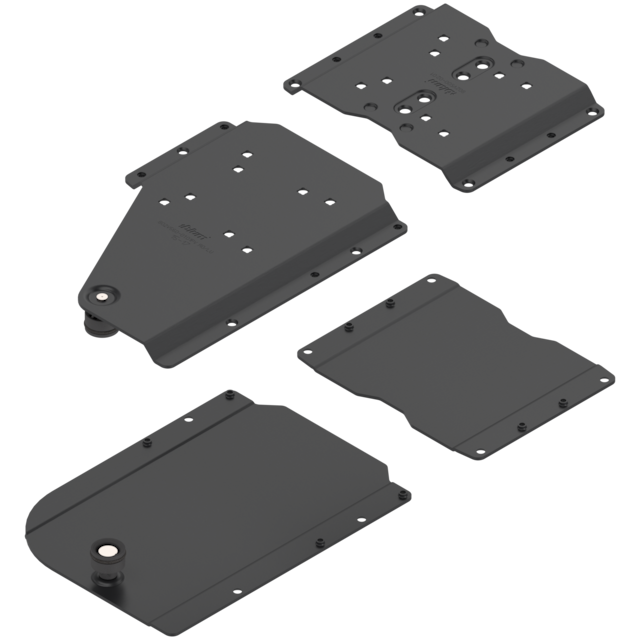 REVEGO duo pocket connector set right / suitable for pocket application worktop-mounted cabinet / pocket side thickness 15-17 mm