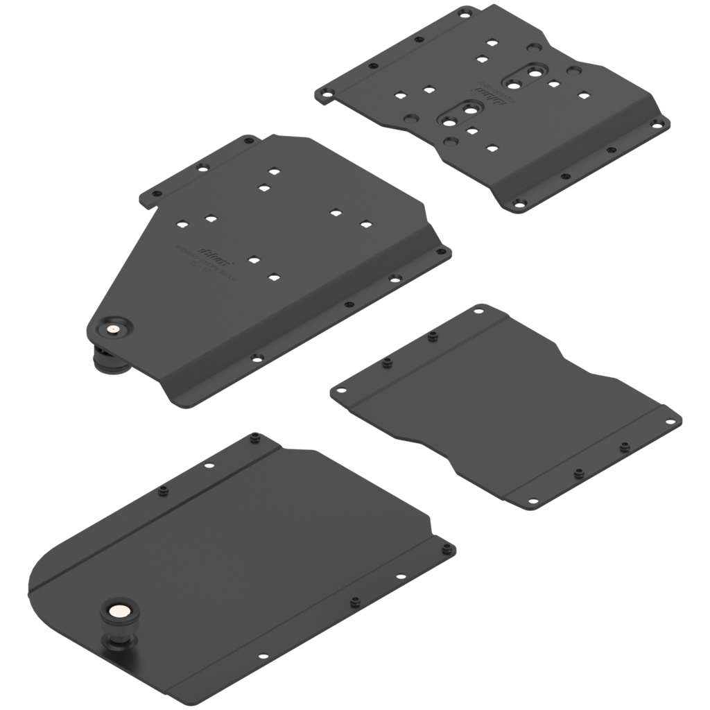 REVEGO duo pocket connector set right / suitable for pocket application worktop-mounted cabinet / pocket side thickness 15-17 mm