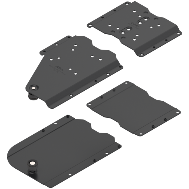 REVEGO duo pocket connector set right / suitable for pocket application worktop-mounted cabinet / pocket side thickness 18-19 mm