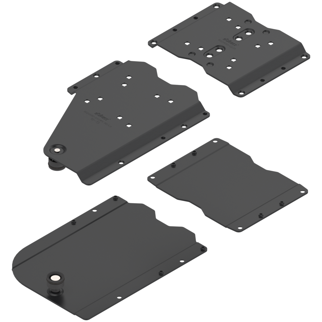 REVEGO duo pocket connector set right / suitable for pocket application worktop-mounted cabinet / pocket side thickness 18-19 mm