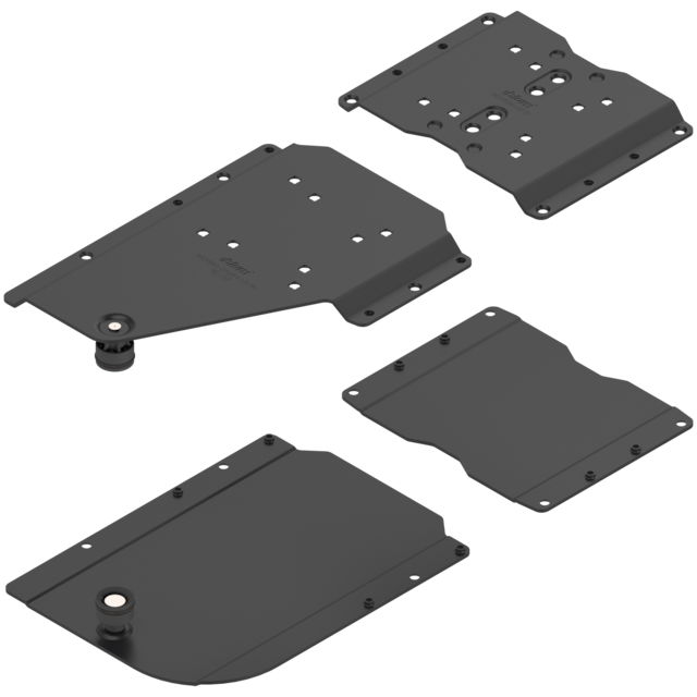 REVEGO duo pocket connector set left / suitable for pocket application worktop-mounted cabinet / pocket side thickness 15-17 mm