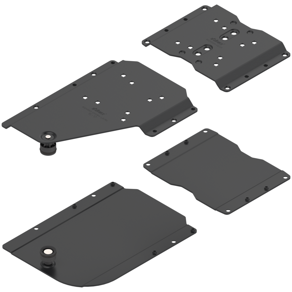 REVEGO duo pocket connector set left / suitable for pocket application worktop-mounted cabinet / pocket side thickness 15-17 mm