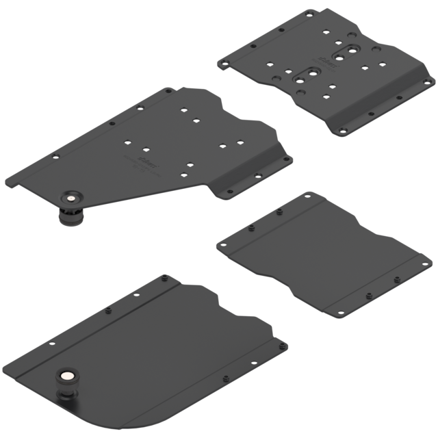 REVEGO duo pocket connector set left / suitable for pocket application worktop-mounted cabinet / pocket side thickness 18-19 mm