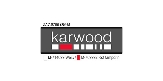 LEGRABOX branding element N, M, K, C, F, logo customised karwood