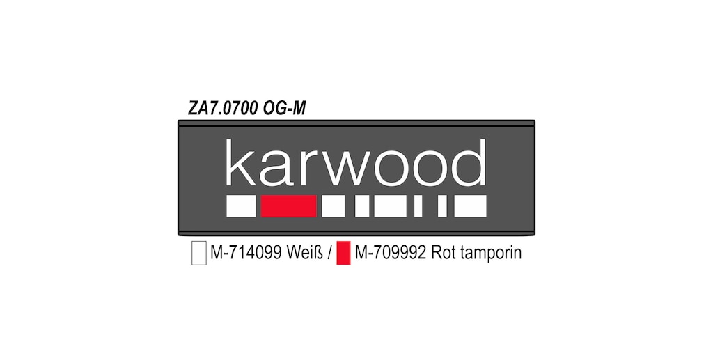 LEGRABOX branding element N, M, K, C, F, logo customised karwood