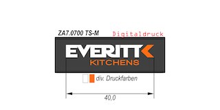 LEGRABOX branding element N, M, K, C, F, logo customised EVERITT KITCHENS