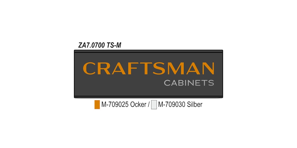 LEGRABOX branding element N, M, K, C, F, logo customised CRAFTSMAN CABINETS