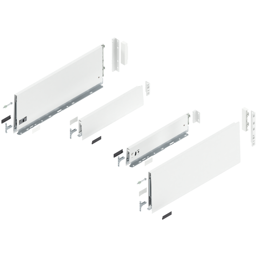 MERIVOBOX πακέτο συστατικών μερών, συρτάρι νεροχύτη ύψος E (209,0 mm)