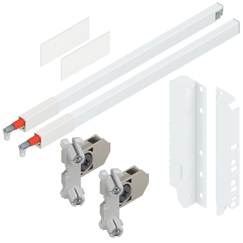 TANDEMBOX D Trade Pack, Bracket set, Gallery rails with cover caps, 20 pairs