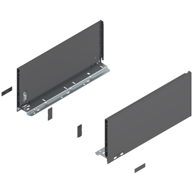 LEGRABOX pure drawer side set height C