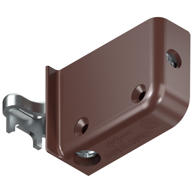 Wall hanging bracket right, for screwing on, brown