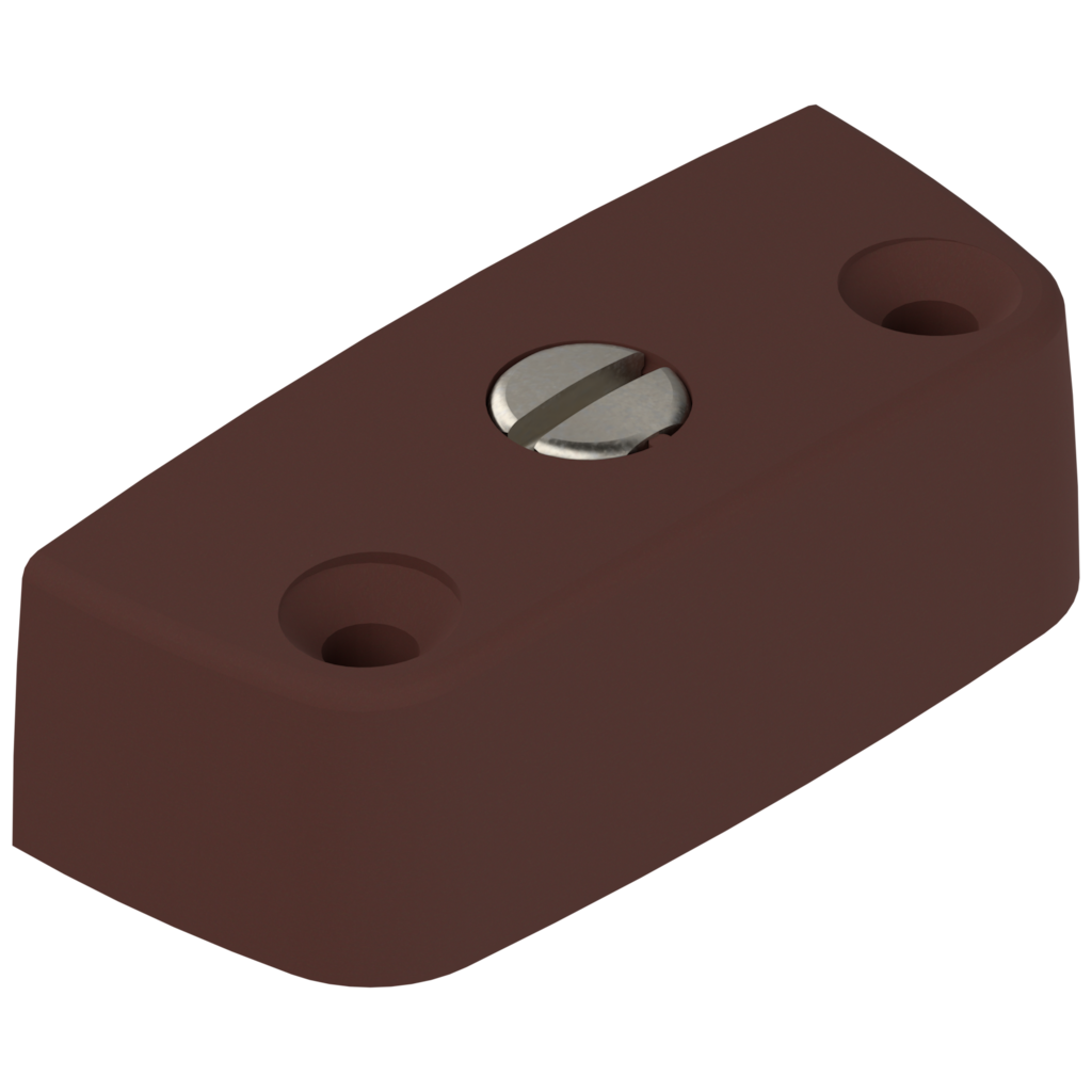 Cabinet connectors for screwing on, brown