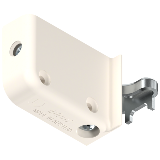 Wall hanging bracket left, for screwing on, RAL 9001 cream