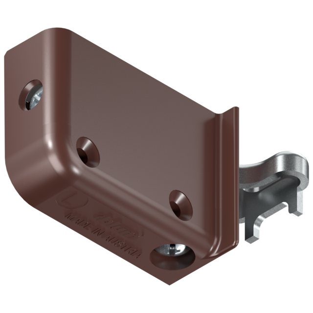 Wall hanging bracket left, for screwing on, brown