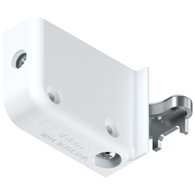 Wall hanging bracket left, for screwing on, white