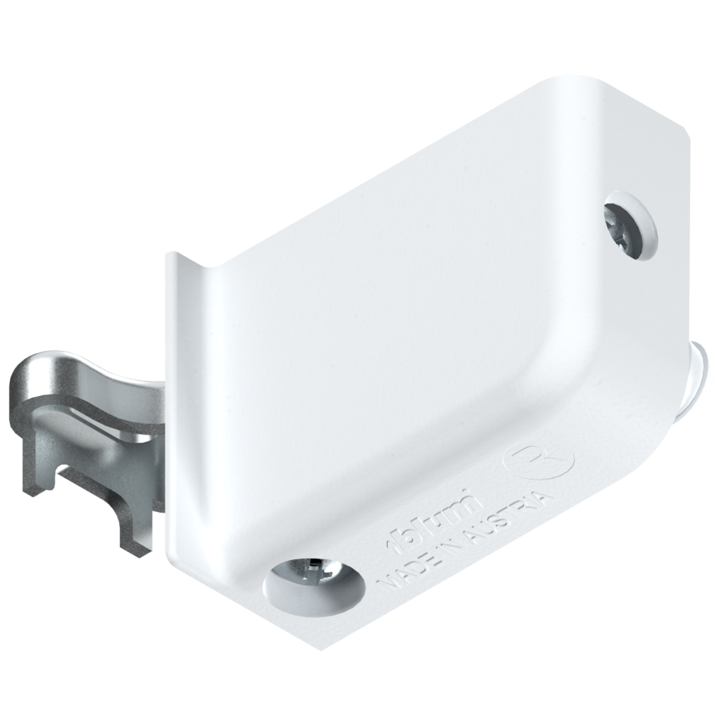 Wall hanging bracket right, knock-in, white