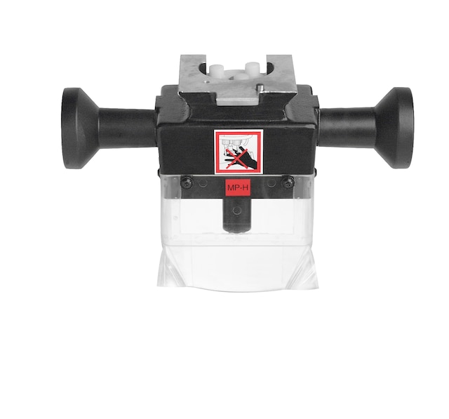 Drilling head with quick connect chuck rotating sense of spindle 1 right, 1 left