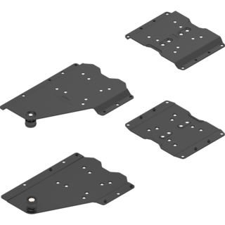 REVEGO duo pocket connector set left / Pocket design without plinth / Pocket side thickness 18-19 mm