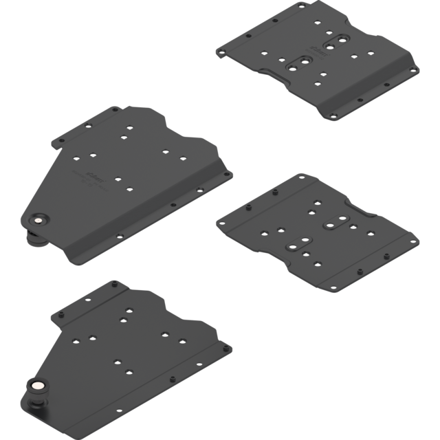 REVEGO duo pocket connector set right / Pocket design without plinth / Pocket side thickness 18-19 mm